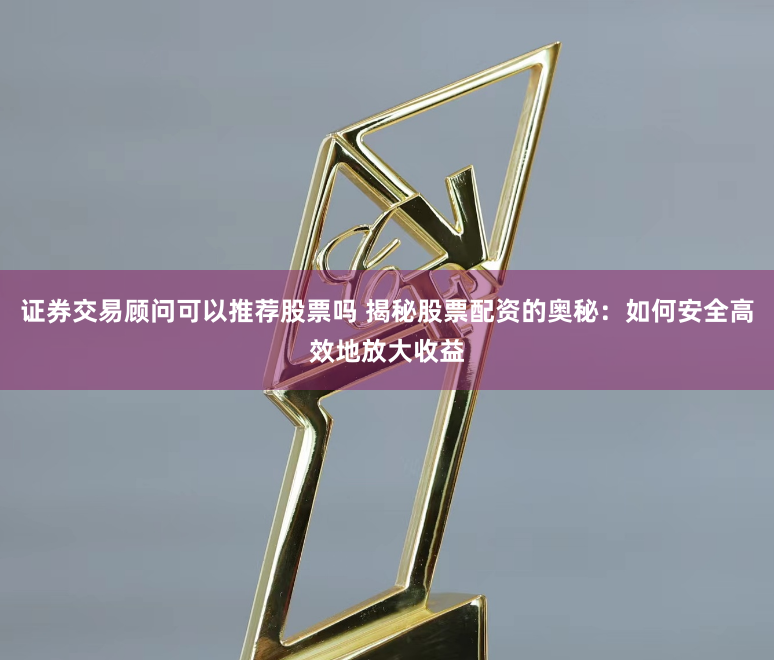 证券交易顾问可以推荐股票吗 揭秘股票配资的奥秘：如何安全高效地放大收益
